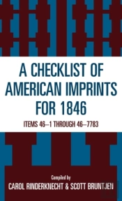 Checklist Of American Imprints 1846