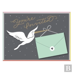 Bertrand.pt - Cheree Berry Stork Stops Here Baby Shower Invite Notecards