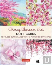Cherry Blossom Art, 16 Note Cards