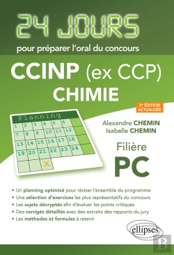 Bertrand.pt - Chimie 24 Jours Pour Préparer L'Oral Du Concours Ccinp (Ex Ccp) - Filière Pc - 2e Édition Actualisée