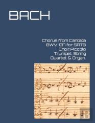 Chorus From Cantata Bwv 137 For Satb Choir, Piccolo Trumpet, String Quartet & Organ.