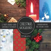 Christmas Backgrounds Scrapbook Paper Pad 8x8 Scrapbooking Kit For Papercrafts, Cardmaking, Printmaking, Diy Crafts, Holiday Themed, Designs, Borders, Patterns