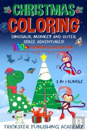 Christmas Coloring Dinosaur, Monkey And