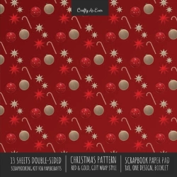 Bertrand.pt - Christmas Pattern Scrapbook Paper Pad 8x8 Decorative Scrapbooking Kit For Cardmaking Gifts, Diy Crafts, Printmaking, Papercrafts, Red And Gold Designer Paper