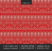 Christmas Pattern Scrapbook Paper Pad 8x8 Decorative Scrapbooking Kit For Cardmaking Gifts, Diy Crafts, Printmaking, Papercrafts, Red Knit Ugly Sweater Style