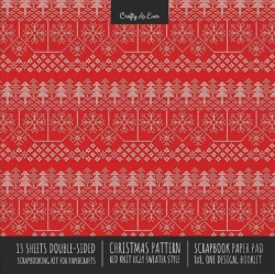Bertrand.pt - Christmas Pattern Scrapbook Paper Pad 8x8 Decorative Scrapbooking Kit For Cardmaking Gifts, Diy Crafts, Printmaking, Papercrafts, Red Knit Ugly Sweater Style