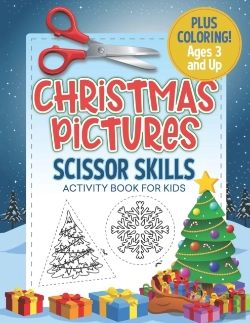 Bertrand.pt - Christmas Pictures Scissor Skills Activity Book For Kids