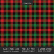 Christmas Plaid Scrapbook Paper Pad 8x8 Scrapbooking Kit For Cardmaking Gifts, Diy Crafts, Printmaking, Papercrafts, Holiday Decorative Pattern Pages