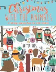 Christmas With The Animals - A Full-Page Coloring Book For Little Children