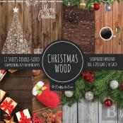 Christmas Wood Scrapbook Paper Pad 8x8 Scrapbooking Kit For Papercrafts, Cardmaking, Printmaking, Diy Crafts, Holiday Themed, Designs, Borders, Backgrounds, Patterns