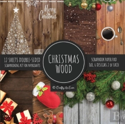 Bertrand.pt - Christmas Wood Scrapbook Paper Pad 8x8 Scrapbooking Kit For Papercrafts, Cardmaking, Printmaking, Diy Crafts, Holiday Themed, Designs, Borders, Backgrounds, Patterns