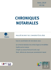 Chroniques Notariales T.69