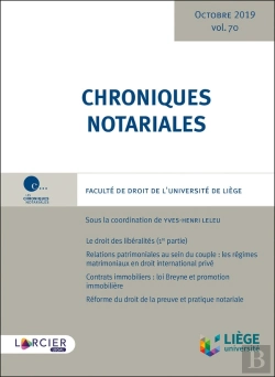 Bertrand.pt - Chroniques Notariales Tome 70 : Octobre 2019