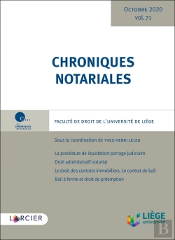 Bertrand.pt - Chroniques Notariales Tome 71 : Octobre 2020