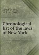 Chronological List Of The Laws Of New York