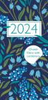 Church Pocket Book And Diary 2024 Navy Floral