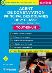 Cible Concours Fonction Publique - Agent De Constatation Principal Des Douanes  Atout-En-Un (Categor
