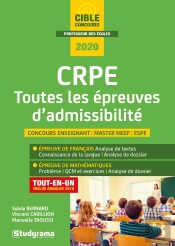 Cible Concours ; Professeur Des Écoles ; Crpe ; Toutes Les Épreuves D'Admissibilité ; Tout-En-Un (Édition 2020)