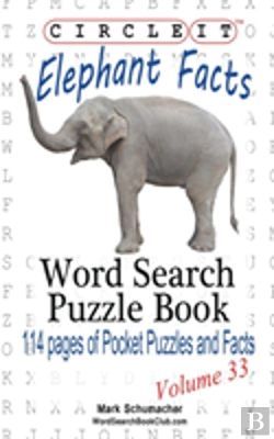 Bertrand.pt - Circle It, Elephant Facts, Word Search, Puzzle Book