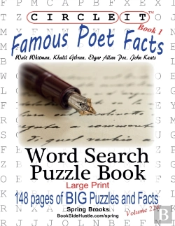 Bertrand.pt - Circle It, Famous Poet Facts, Book 1, Word Search, Puzzle Book