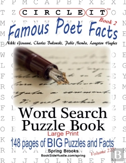 Bertrand.pt - Circle It, Famous Poet Facts, Book 2, Word Search, Puzzle Book