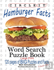 Circle It, Hamburger Facts, Large Print, Word Search, Puzzle Book