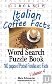 Circle It, Italian Coffee Facts, Word Search, Puzzle Book