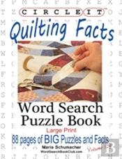 Circle It, Quilting Facts, Large Print, Word Search, Puzzle Book
