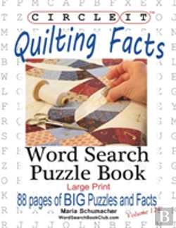 Bertrand.pt - Circle It, Quilting Facts, Large Print, Word Search, Puzzle Book