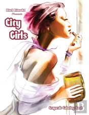 City Girls Grayscale Coloring Book
