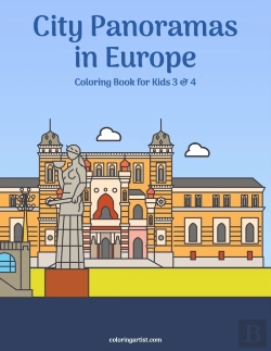 Bertrand.pt - City Panoramas In Europe Coloring Book For Kids 3 & 4