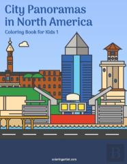 City Panoramas In North America Coloring Book For Kids 1