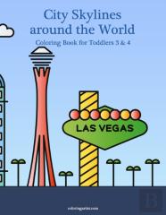 City Skylines Around The World Coloring Book For Toddlers 3 & 4