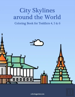 Bertrand.pt - City Skylines Around The World Coloring Book For Toddlers 4, 5 & 6