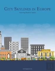 City Skylines In Europe Coloring Book For Adults