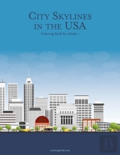 City Skylines In The Usa Coloring Book For Adults 1