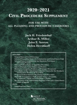 Bertrand.pt - Civil Procedure Supplement, For Use With All Pleading And Procedure Casebooks, 2020-2021