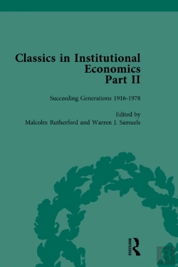 Bertrand.pt - Classics In Institutional Economics, Part Ii, Volume 6