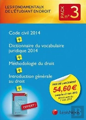 Code Civil 2014 ; Dictionnaire Juridique 2014 ; Méthodologie Du Droit ; Introduction Au Droit