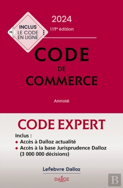 Bertrand.pt - Code Dalloz Expert. Code De Commerce 2024. 119e Ed.