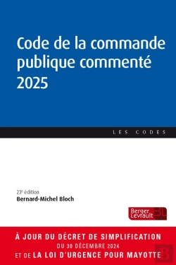 Bertrand.pt - Code De La Commande Publique Commenté (Édition 2025)