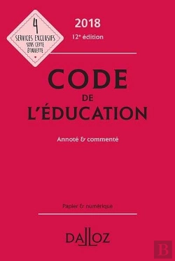 Bertrand.pt - Code De L'Éducation 2018, Annoté Et Commenté (12e Édition)