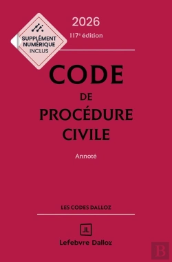 Bertrand.pt - Code De Procédure Civile : Annoté (Édition 2026)