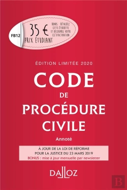 Bertrand.pt - Code De Procédure Civile (Édition 2020)