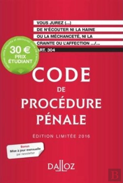 Bertrand.pt - Code De Procedure Penale 2016. Edition Limitee - 57e Ed.