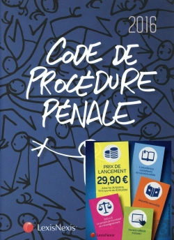 Bertrand.pt - Code De Procedure Penale 2016 - Jaquette 1