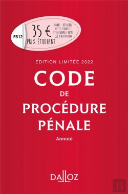 Bertrand.pt - Code De Procédure Pénale Annoté : Édition 2022 (63e Édition)