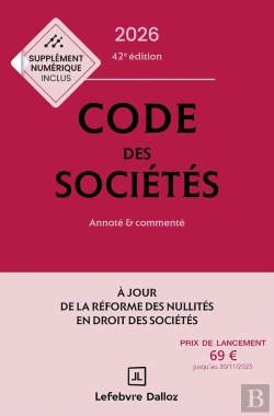 Bertrand.pt - Code Des Sociétés : Annoté Et Commenté (Édition 2026)