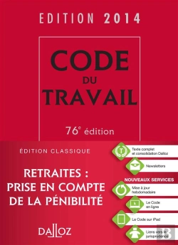 Bertrand.pt - Code Du Travail 2014 - 76<Sup>E</Sup> Ed.