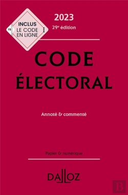 Bertrand.pt - Code Électoral Annoté Et Commenté (Édition 2023)